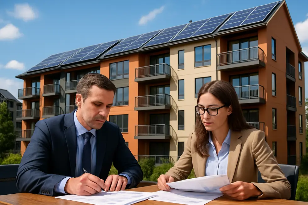 Property owners review energy-efficient upgrades required by California and New York mandates.